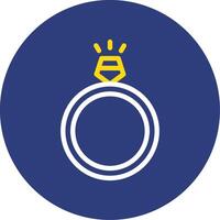 Ring Dual Line Circle Icon vector