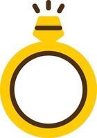 anillo amarillo mentir circulo icono vector