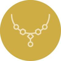 Necklace Line Multi color Icon vector