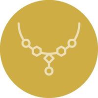 Necklace Line Multi color Icon vector