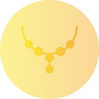 Necklace Gradient Circle Icon vector