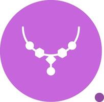 Necklace Glyph Shadow Icon vector