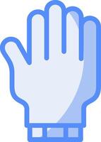 Glove Line Filled Blue Icon vector