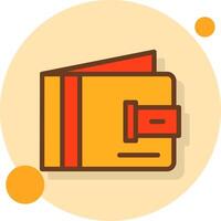 Wallet Filled Shadow Circle Icon vector