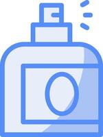 Perfume Line Filled Blue Icon vector