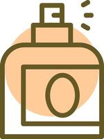 Perfume Linear Circle Icon vector