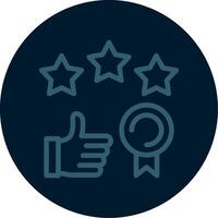 Thumbs up indicating success Line Multi color Icon vector