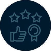 Thumbs up indicating success Line Multi color Icon vector