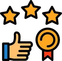 Thumbs up indicating success Line Filled Icon vector