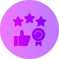 Thumbs up indicating success Gradient Circle Icon vector