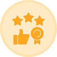 Thumbs up indicating success Multicolor Circle Icon vector