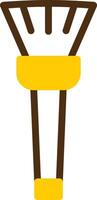 Makeup Brush Yellow Lieanr Circle Icon vector