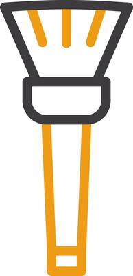 Makeup Brush Line Circle Icon