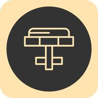 Cufflink Linear Round Icon vector