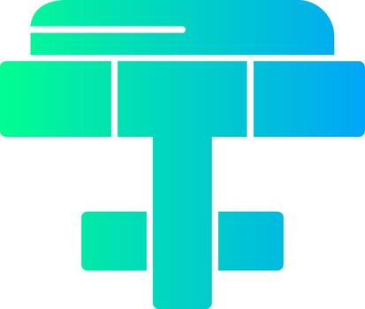Cufflink Solid Multi Gradient Icon vector