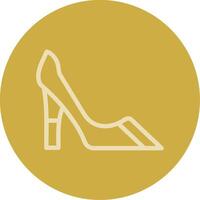 High Heel Line Multi color Icon vector