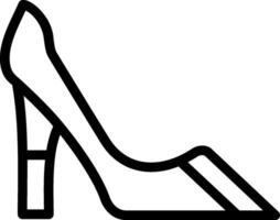 High Heel Line Icon vector