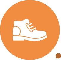 Boot Glyph Shadow Icon vector