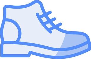 Boot Line Filled Blue Icon vector