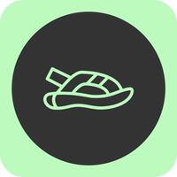 Sandal Linear Round Icon vector