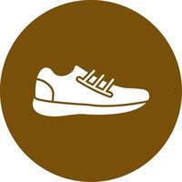 Sneaker Glyph Circle Icon vector