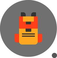 Backpack Flat Shadow Icon vector