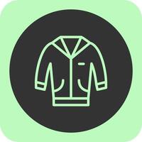 Jacket Linear Round Icon vector