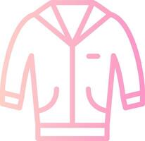 chaqueta lineal degradado icono vector