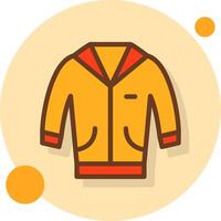 Jacket Filled Shadow Circle Icon vector