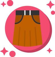 Skirt Tailed Color Icon vector