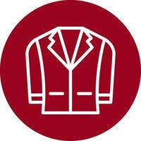 chaqueta de sport contorno circulo icono vector