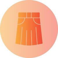 Skirt Gradient Circle Icon vector