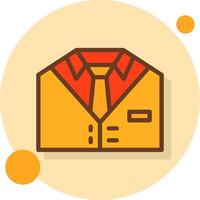 traje lleno sombra circulo icono vector