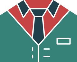 Suit Glyph Two Color Icon vector