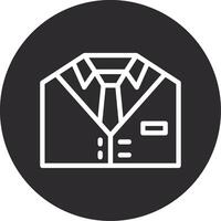 traje invertido icono vector