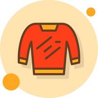 Sweater Filled Shadow Circle Icon vector