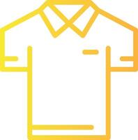 Polo Shirt Linear Gradient Icon vector