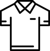 icono de línea de camisa de polo vector