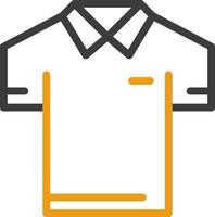 Polo Shirt Line Circle Icon vector