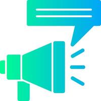 Megaphone for announcements Solid Multi Gradient Icon vector