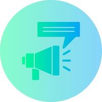 Megaphone for announcements Gradient Circle Icon vector