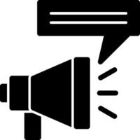 Megaphone for announcements Glyph Icon vector