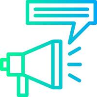 Megaphone for announcements Linear Gradient Icon vector