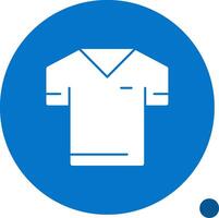 camiseta glifo sombra icono vector