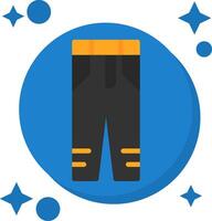 pantalones cola color icono vector