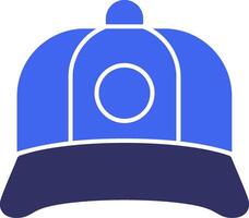 Cap Solid Two Color Icon vector