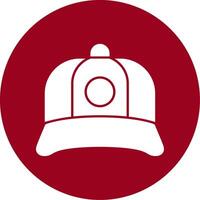 Cap Glyph Circle Icon vector