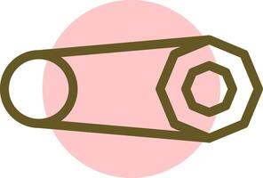 Brooch Linear Circle Icon vector