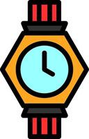 Wristwatch Line Filled Icon vector