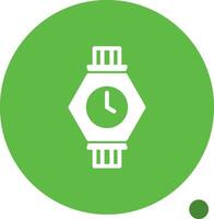 reloj de pulsera glifo sombra icono vector